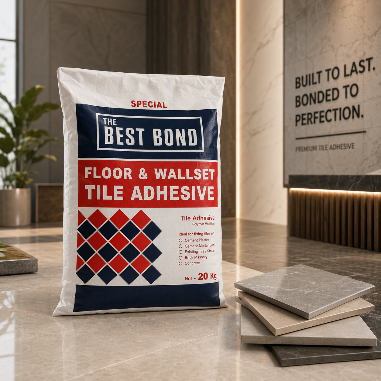 The Best Bond tile adhesive in a premium interior